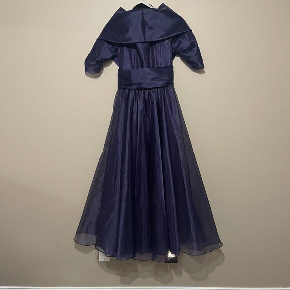 Vintage Watters & Watters Royal Purple Cocktail Dress, Size 4 - Picture 3 of 10